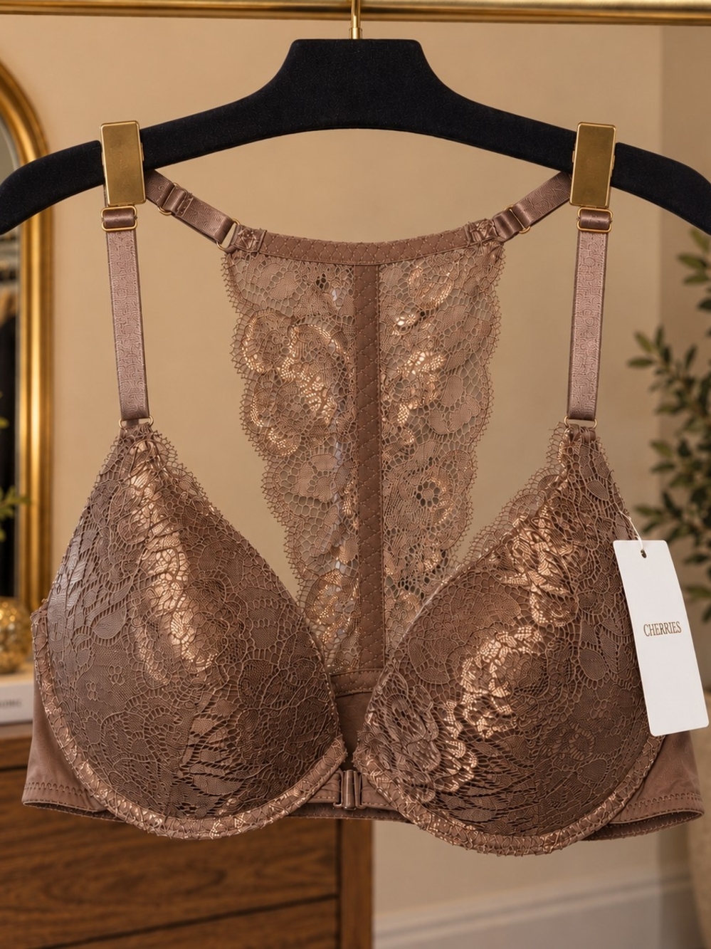 CHERRIES Weekend Charm Racerback Push-Up Bra
